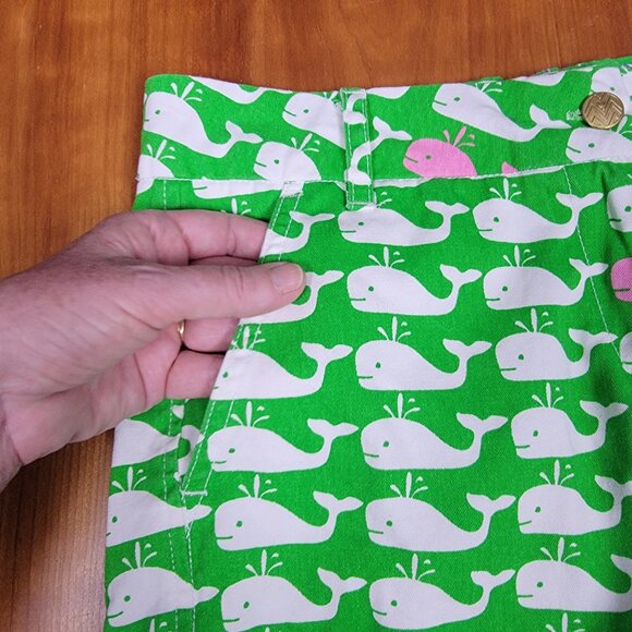 MacBeth Collection by Margaret Josephs "Oh Whale" Cotton Jean Shorts - S - Picture 5 of 12